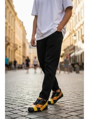 MSCHF-007 TAP 3 MSCHF X Men's Shoes Black Yellow Size 8 NEW